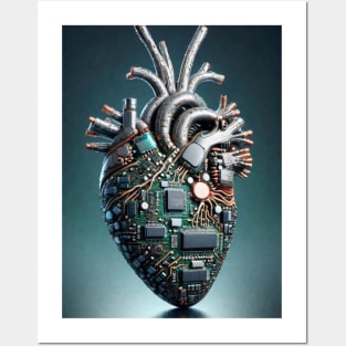 Valentine's Day CPU Motherboard Heart Posters and Art